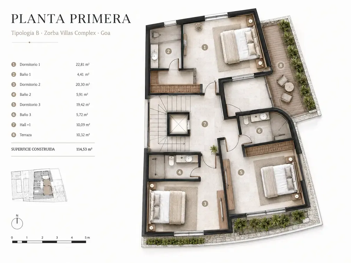 Zorba Villas complex in Goa India